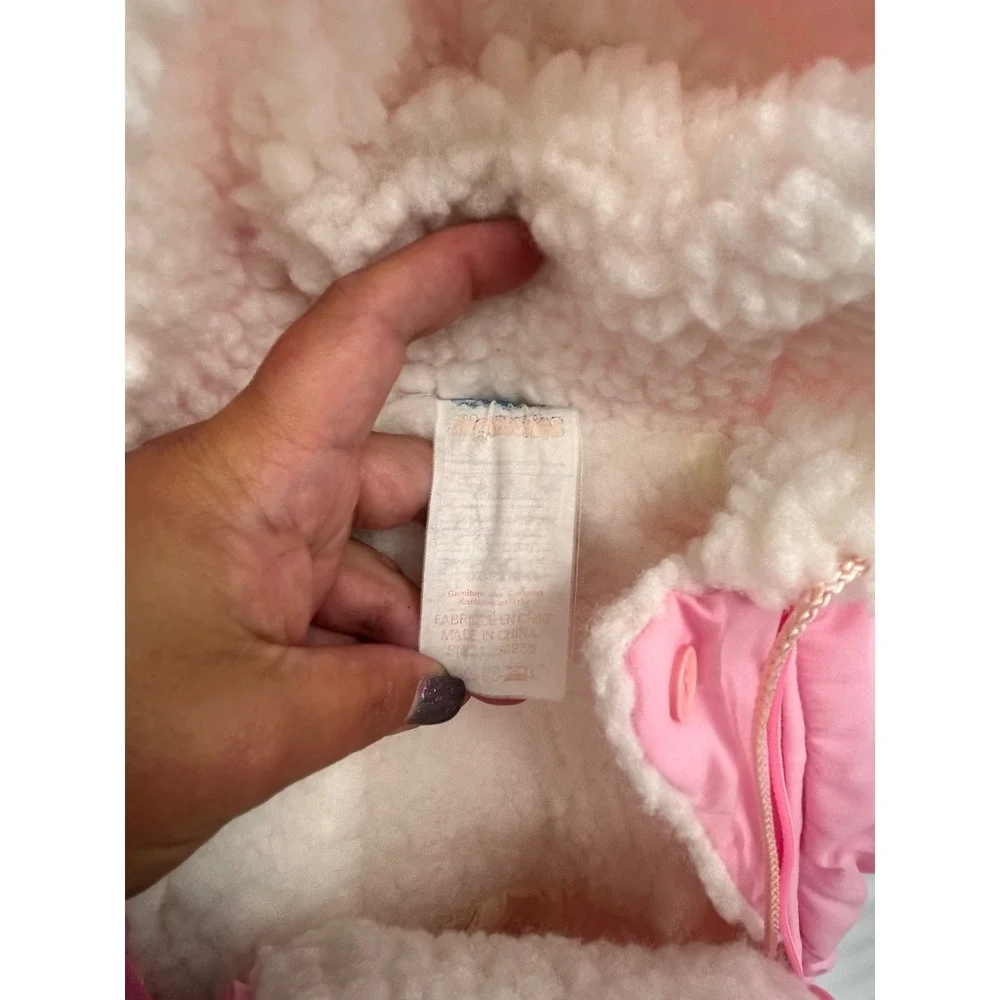 Vintage Baby Padded Snowsuit Jumpsuit‎ Pink Elephant Balloons Winter Outfit